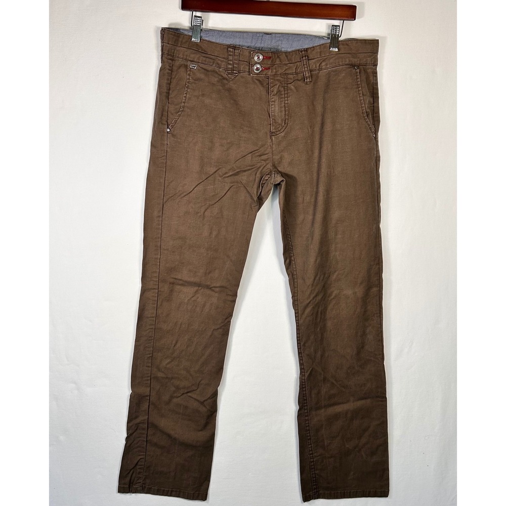 Horny Toad Brown Organic Cotton Blend Straight Leg Pants Womens Sz 12 Gorpcore